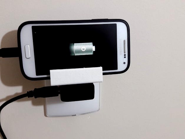 Smartphone charger support / Suporte de tomada para carregador de celular by Bugattijr