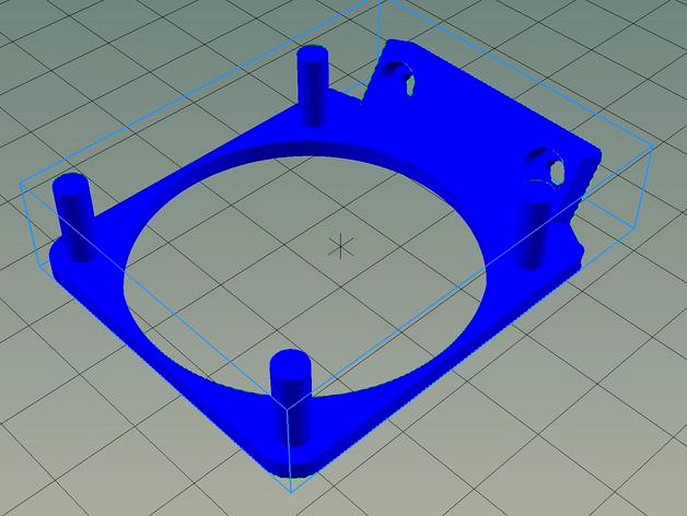 45mm fan support for GEETECH i3 pro B (acrilic 8mm) by IZ6UXS