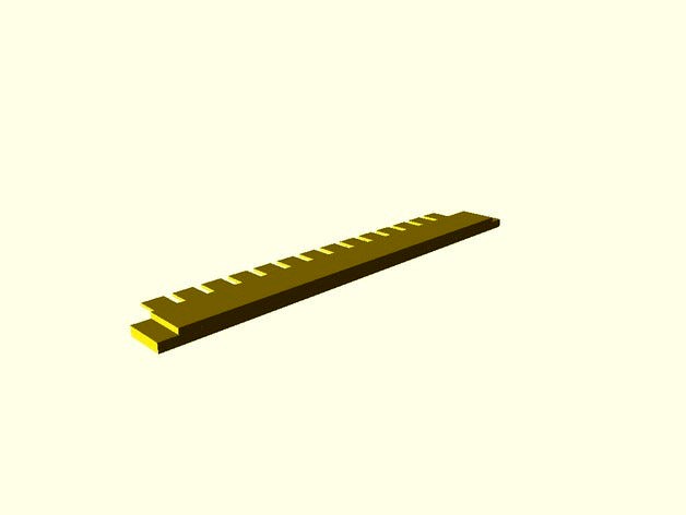 3D printed gel comb with code for openSCAD by IoannaDeni
