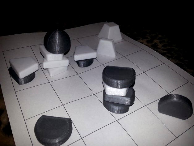 Mass printable Tak game pieces by marcus_erronius 3d model