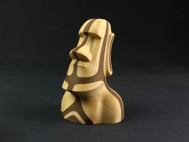 Easter Island Moai - Dual extrusion style by marc3d3d