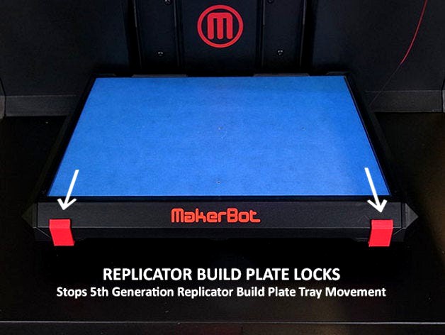 5th Generation Replicator Build Plate Locks by muzz64