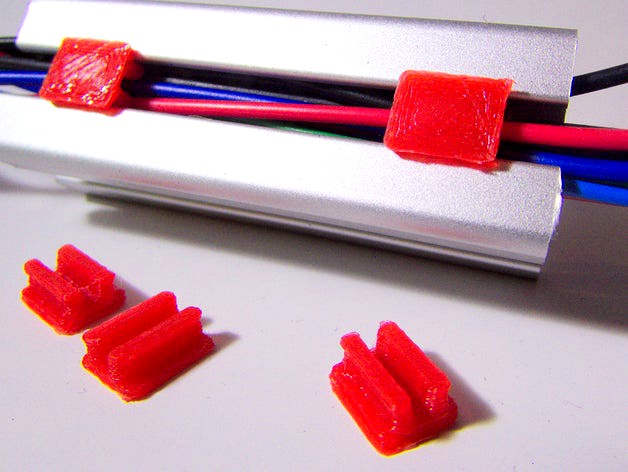 Snap-In Cable Clip - 2020 Aluminum Extrusion by yoshie1997
