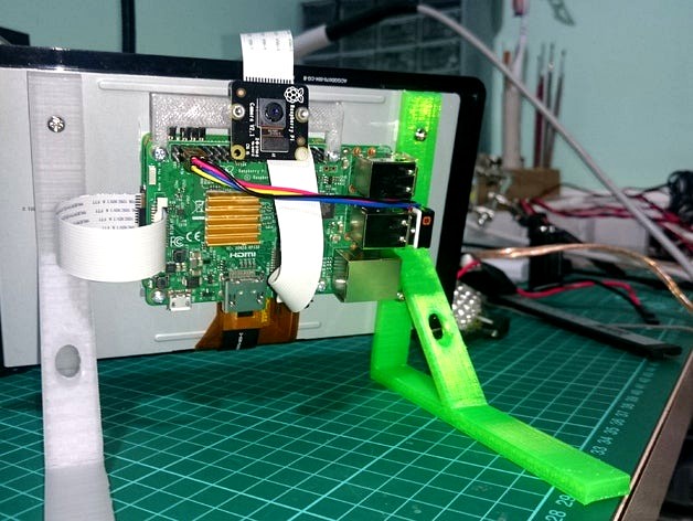 Raspberry Pi Stand + Camera Mount by rockpaperlizardspock