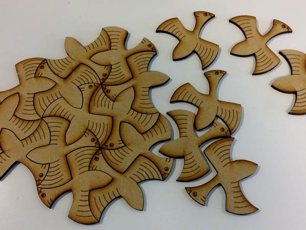 Tesselating Bird based on the works of M C Escher by Yngel