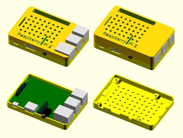 Caja Raspberry Pi 2 / 3 by rober