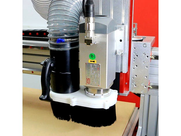 CNC Spindle and Router Dust Shoe (Customizable) by CNCRouterParts