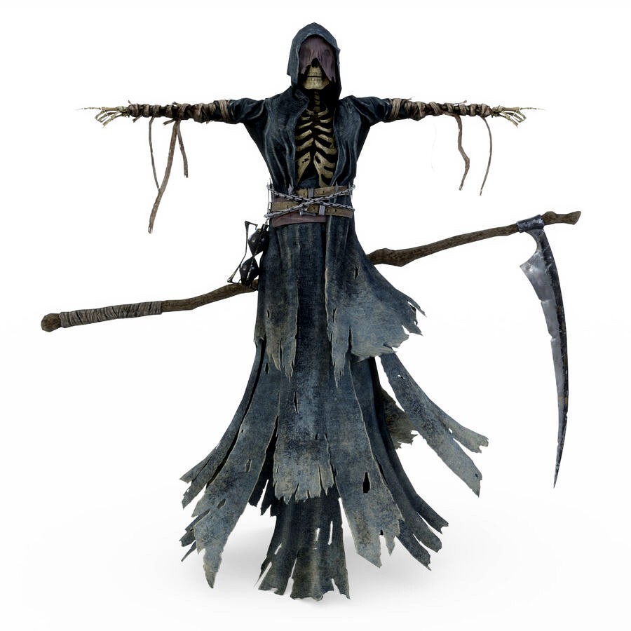 Grim Reaper with Scythe (Rigged)