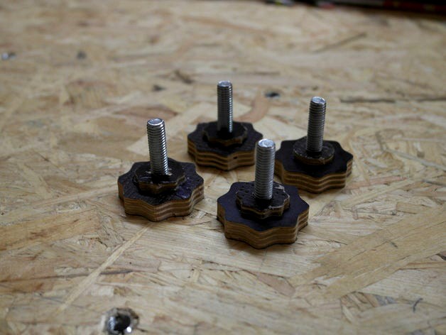 Star Knop for M8 Hex screw by lairsdragon