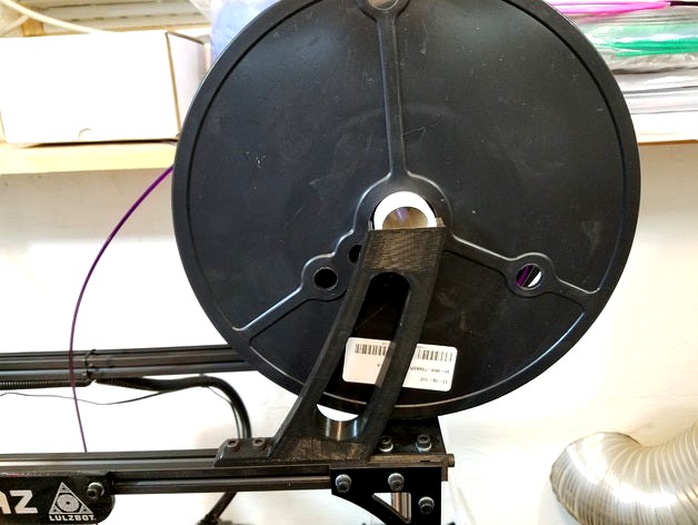 Taz / gMax 1.5+ / Prusa i3 MK2 / CR10 Top Mount Large Spool Holder by nopick