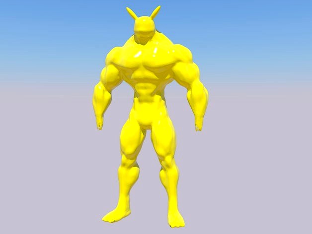 Muscular Pikachu by Guidoo
