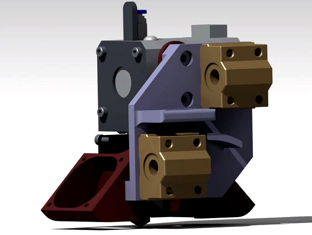 DyzeXtruder Carriage for PrusaI3 by Eriobis