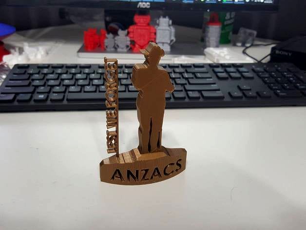 ANZAC remembrance statue by Outpost11