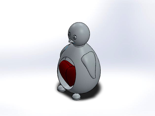 Penguin With A Heart by Miatk