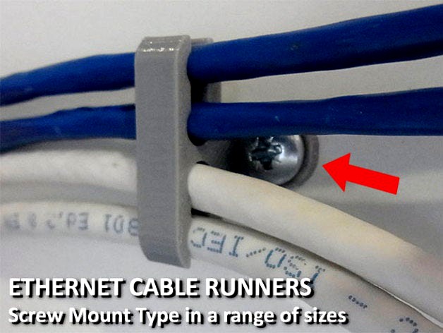 Ethernet Cable Runners - Screw Mount Type by muzz64