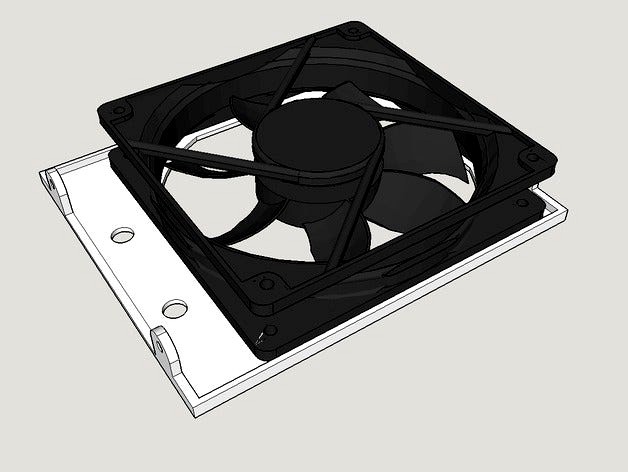 Front case intake 120mm fan mount with fan controller by williamk