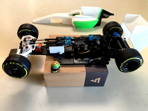 RS-01 Version C OpenRC F1 Fully Adjustable Racing Suspension Chassis  by wildcardfox