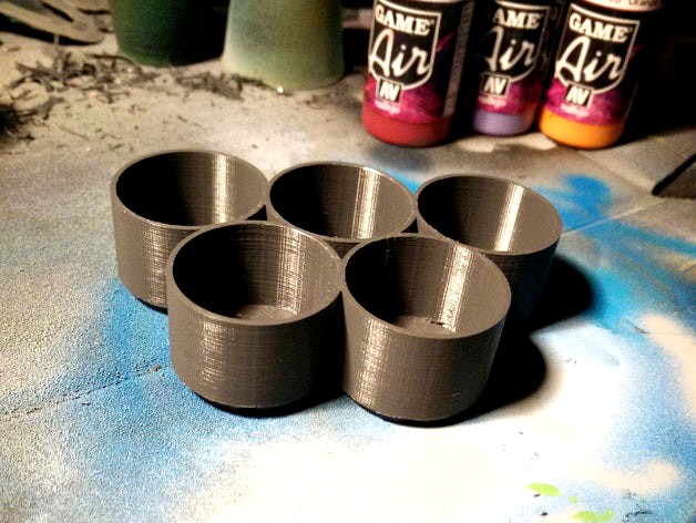 Paint holder for dropper bottles (Vallejo, Army Painter...) by vsaari