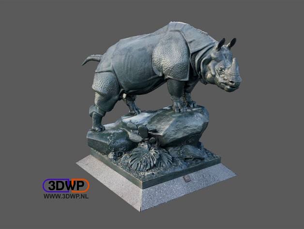 Rhino Statue 3D Scan (Alfred Jacquemart) by 3DWP