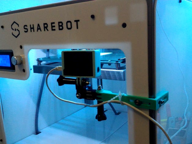 Sharebot NG GoPro mount by debyge