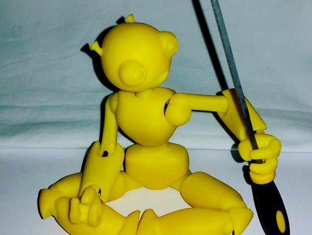 SETH - 3D Printed Jointed Robot (Easy Print Slic3r Settings) by 3DIYOriginal