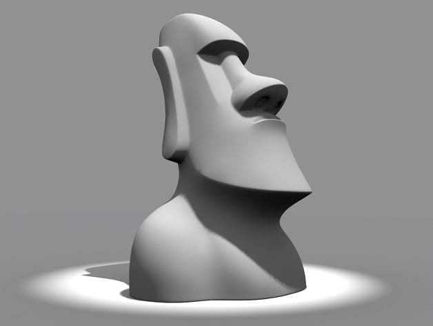 Moai Head With flat Base - Dum Dum Bring Me Gum Gum by MontagueFlange