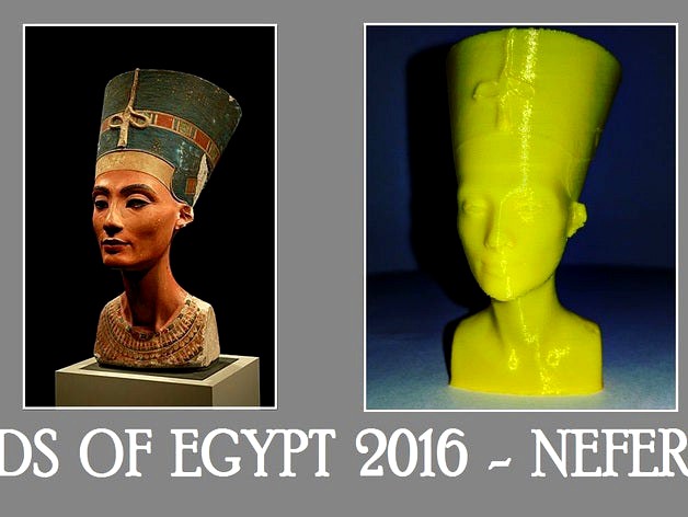 Nefertiti Fixed & Scaled Real 3D Scan by 3DIYOriginal