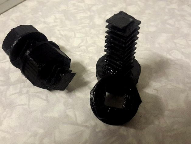 Square-threaded bolt by Alyohich