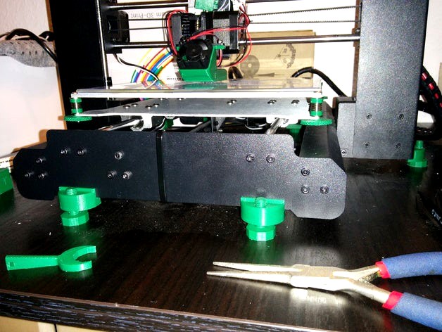 Wanhao Duplicator i3 adjustable feet by Coder-Tronics