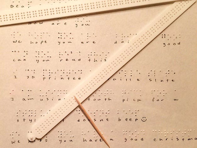 Braille Slate, one line by craeen