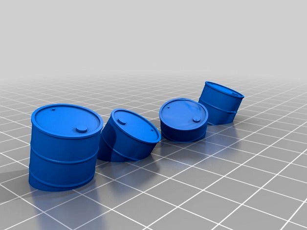 Battered Barrels Tilted Buried by onebitpixel