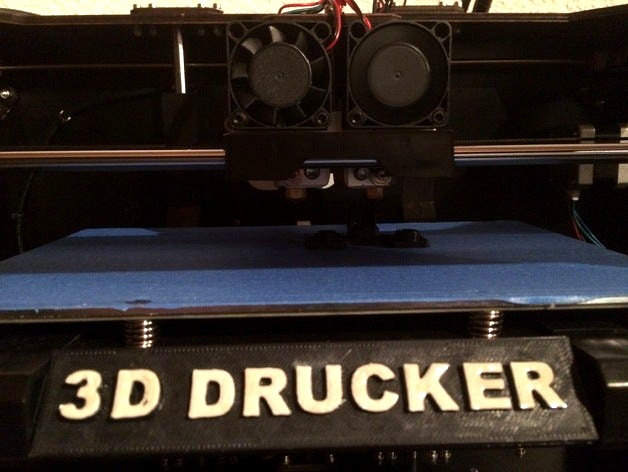 3D Drucker Schriftzug by Frankey
