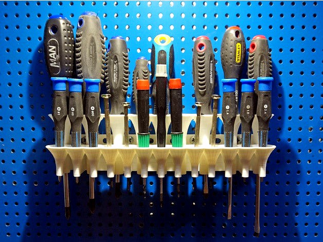 Screwdriver holder (pegboard or wall mounted) by FrankLumien
