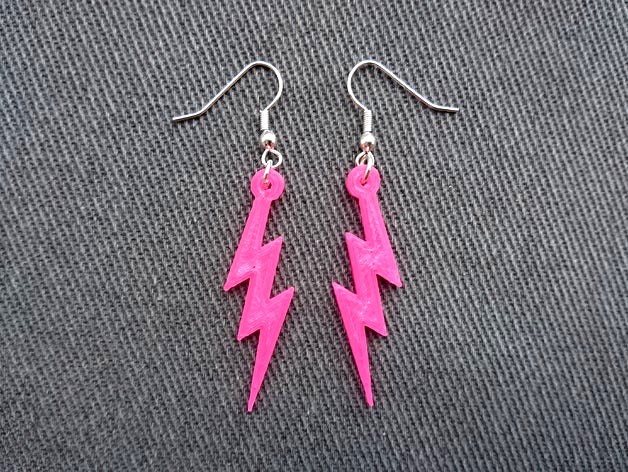 Simple Lightning Earrings by Suekatcook