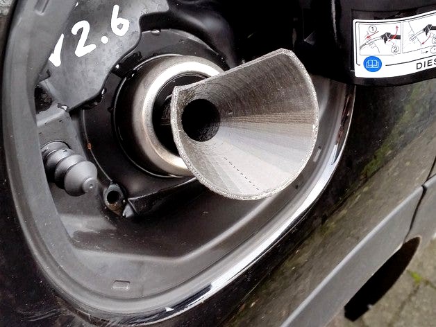 Fiat 500X Tank Adapter by PeterS1