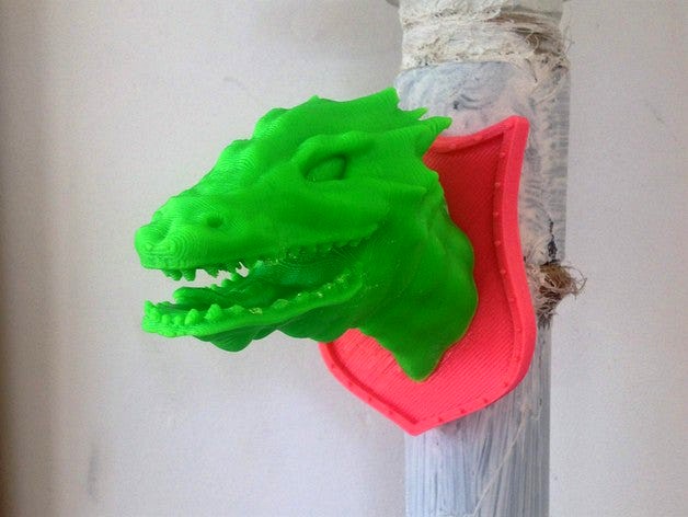 Slayed dragon magnet by arva1