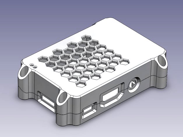 Raspberry Pi B+ / Pi 2 clam shell case by lukie80