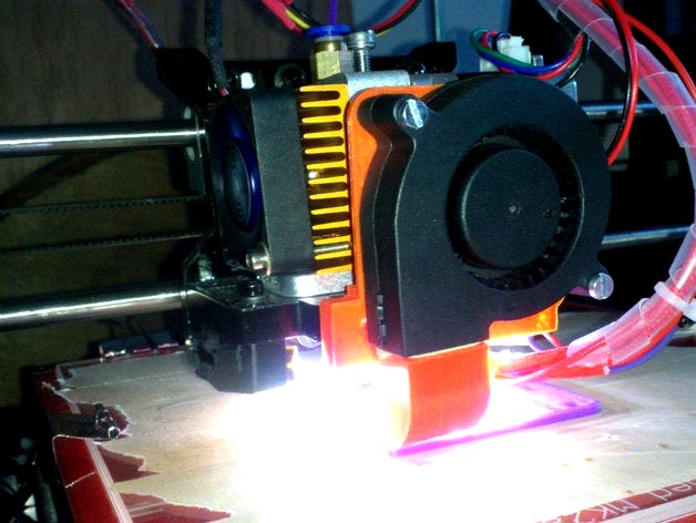 Cooling fan holder for Geeetech Prusa I3X by Berend77