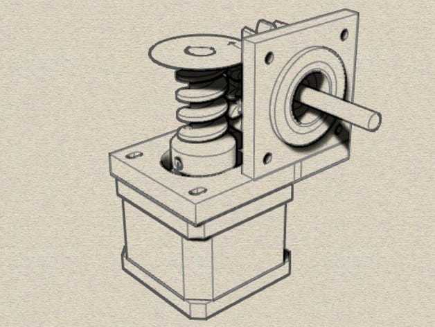 NEMA17 16x worm reductor by kamilkrzywda