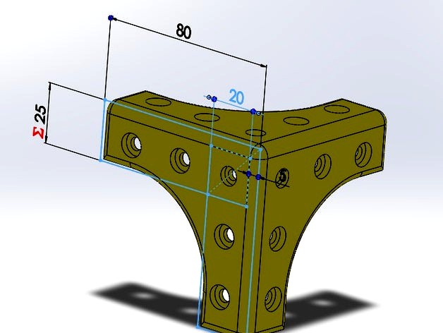 Esquina para perfil de aluminio de 20x20 by coleta