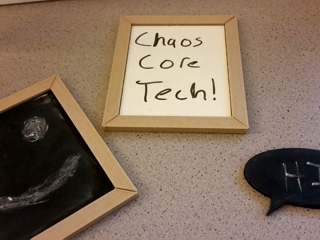 3D Printed Chalkboard/Whiteboard (Woodfill Borders) by ChaosCoreTech