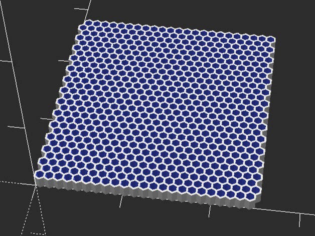 OpenScad hex grid generator by ggrieves