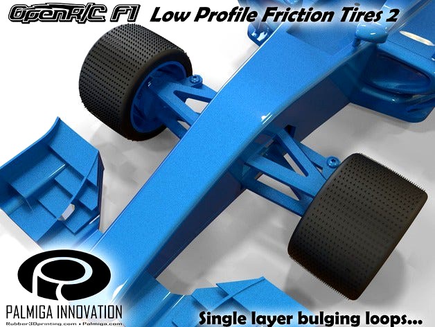 Low Profile Friction Tires 2 for OpenR/C F1 car by Palmiga