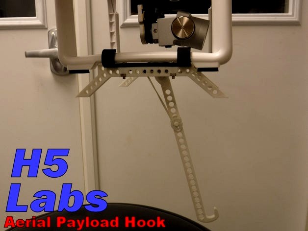 Quadcopter / Drone / RC Helicopter Automatic Deploying & Retracting Payload Hook by H5Labs