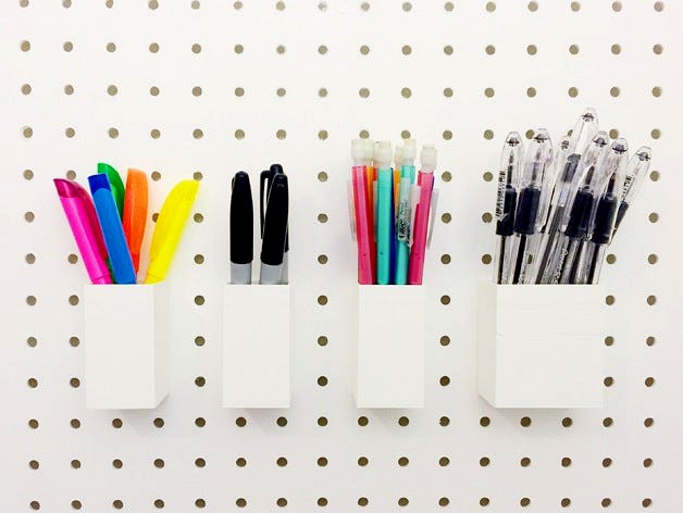 Customizable Holder (2-Peg) for Pegboards by futur3gentleman