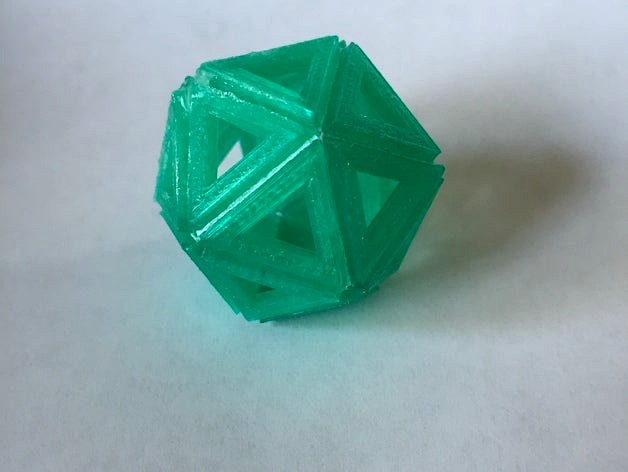 Icosahedron - 20 sided shape net by TobyYoung