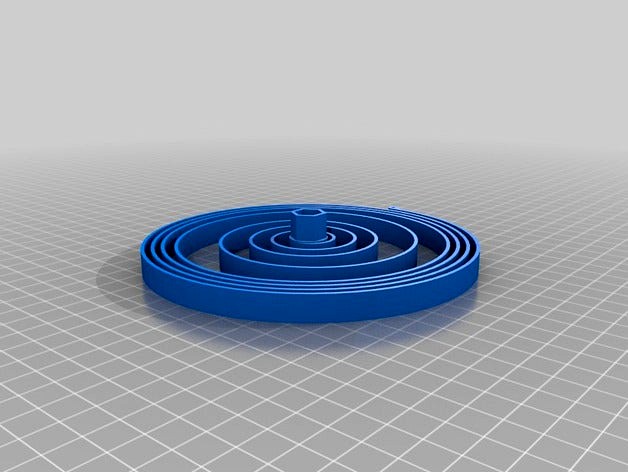 3D Printed Watch Mainspring for Smaller Print Beds (UNTESTED) by Jake