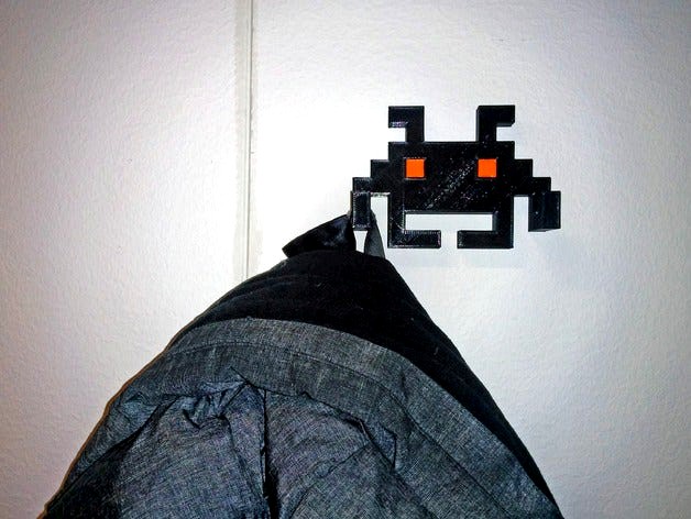 Space Invaders coat hangers by ivancentes