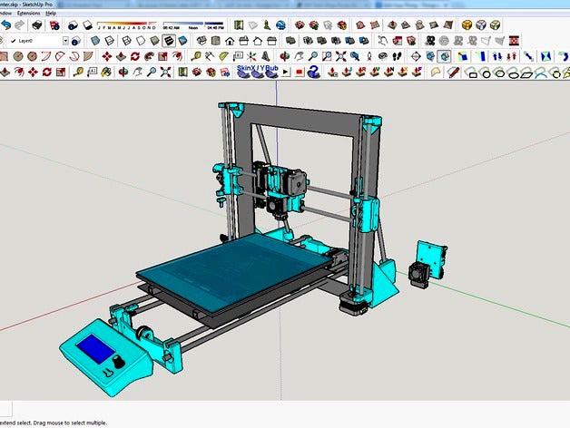 Amadon's Prusa i3 - Wilson hybrid complete printer by Amadon