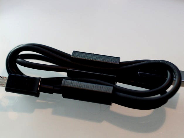 Cable Clip Organizer Remix - Smaller Gap - 30x30x15 mm by bowilab